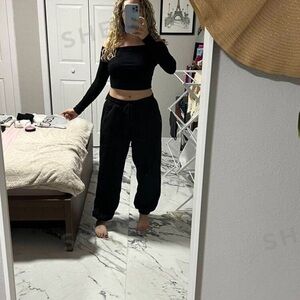 Black oversized sweatpants